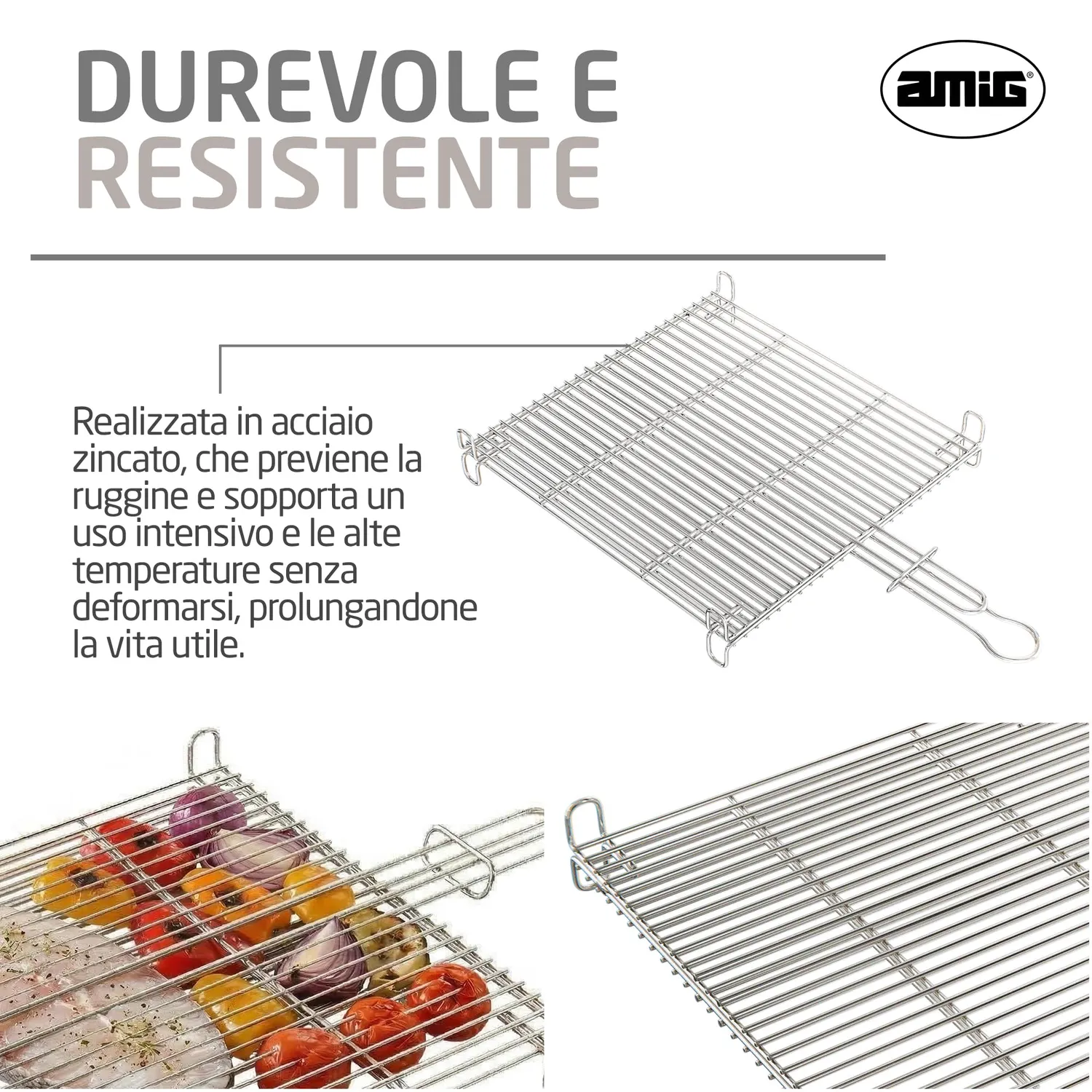 Amig AM24 griglia barbecue 40x40 cm acciaio
