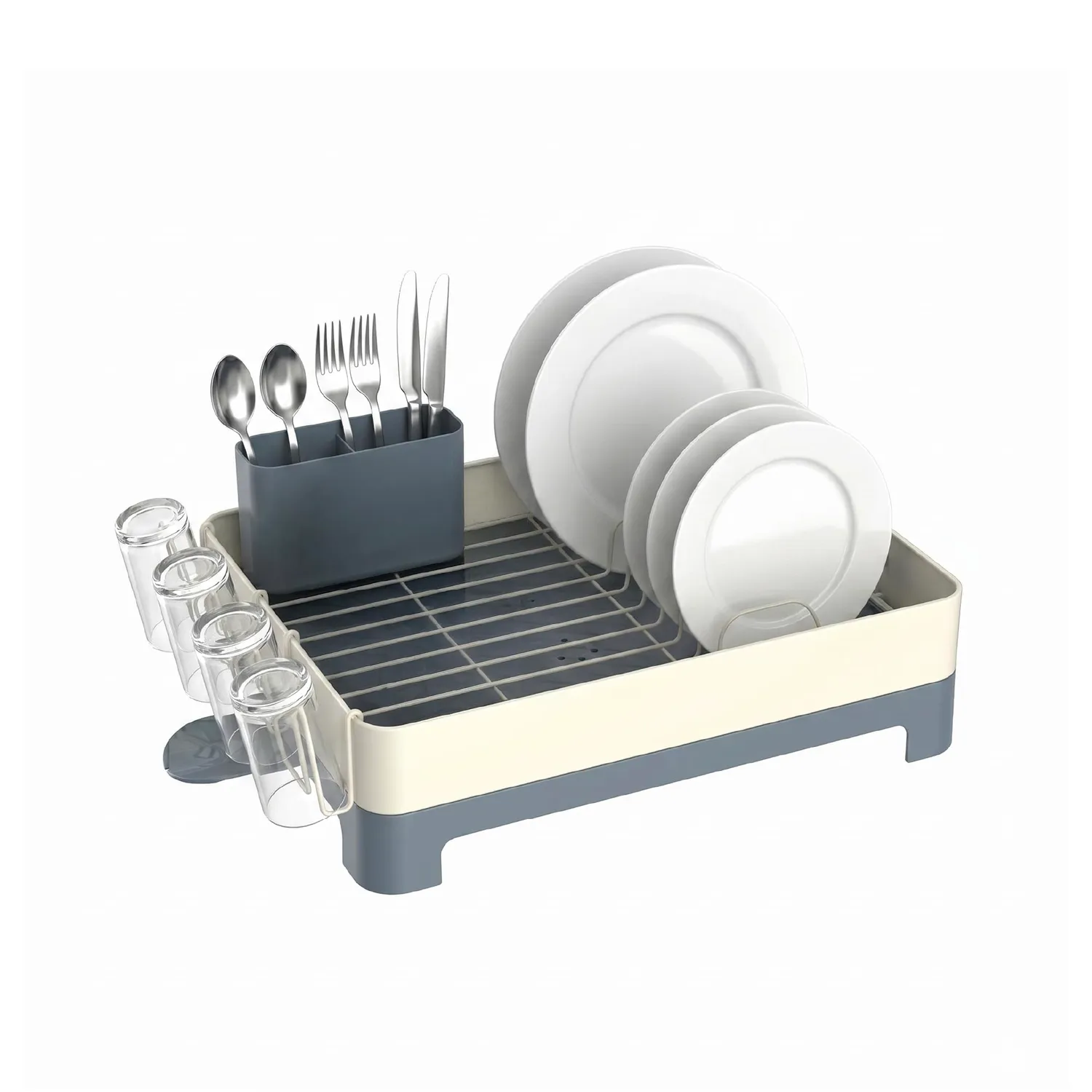 Amig Siba Scolapiatti Acciaio Grigio 10 Piatti 51 cm