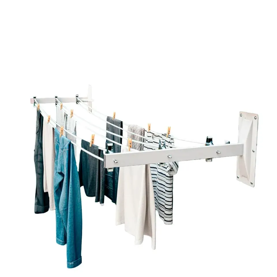 Amig Mod.3 stendibiancheria parete 450mm bianco acciaio