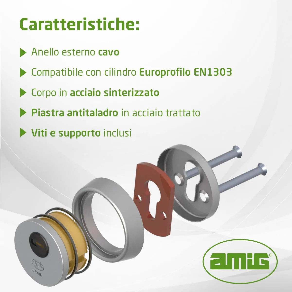 Amig Defender 31 scudo ottone oro cilindro europeo