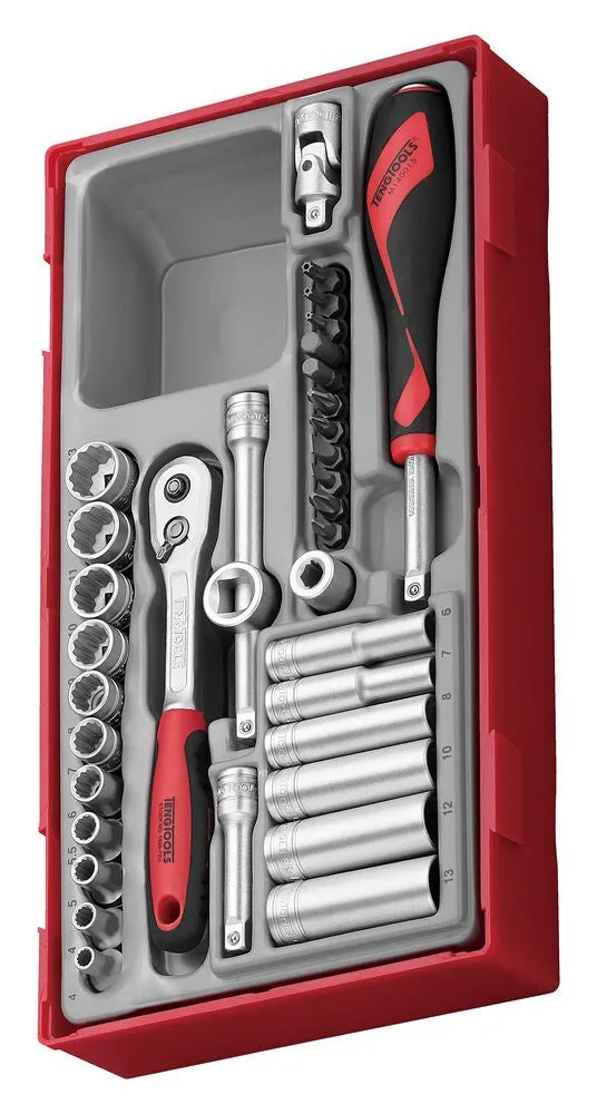 TengTools TT1 set bussole 1/4" 35 pezzi 12 punte