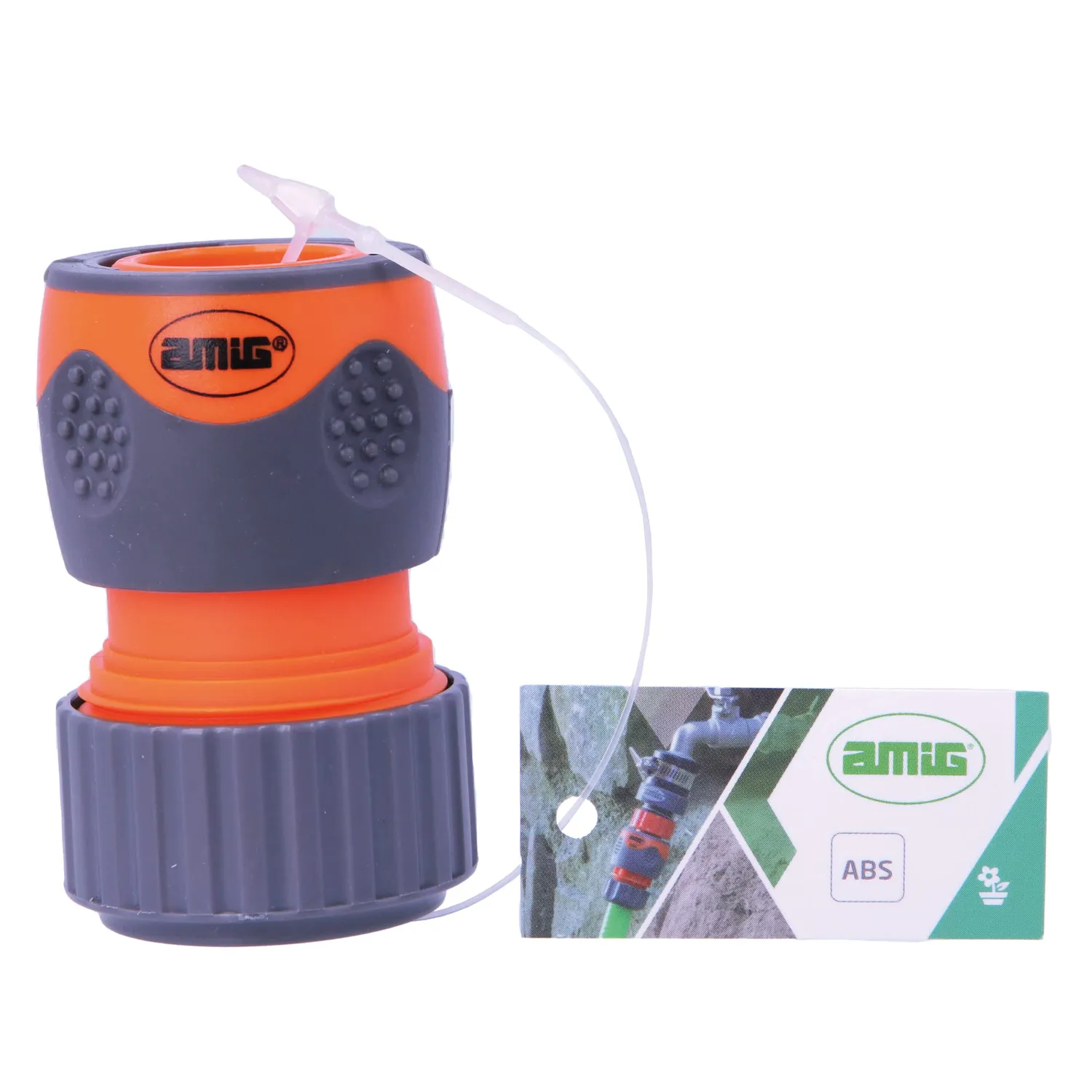 Amig connettore rapido tubo 3/4" arancione-grigio