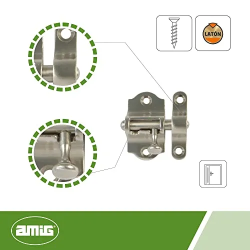 Amig Mod.720 catenaccio porta 25x46 mm ottone cromato