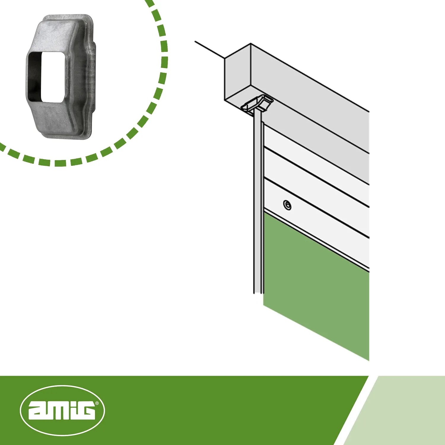 Amig passacintino alluminio 22 mm naturale