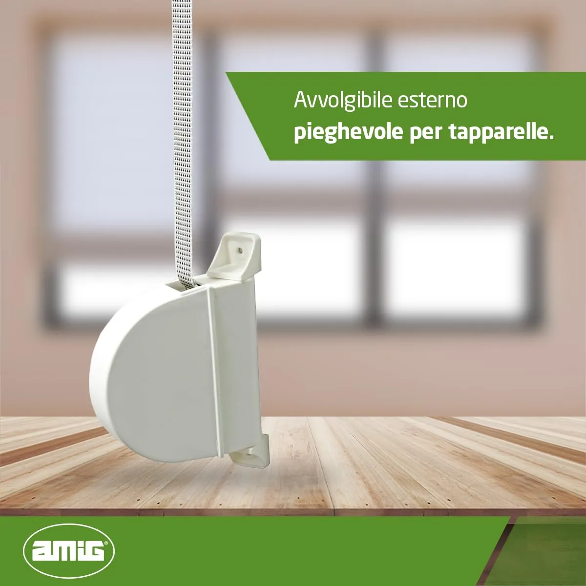 Amig Avvolgitore Tapparella Esterno Bianco Nastro 14 mm