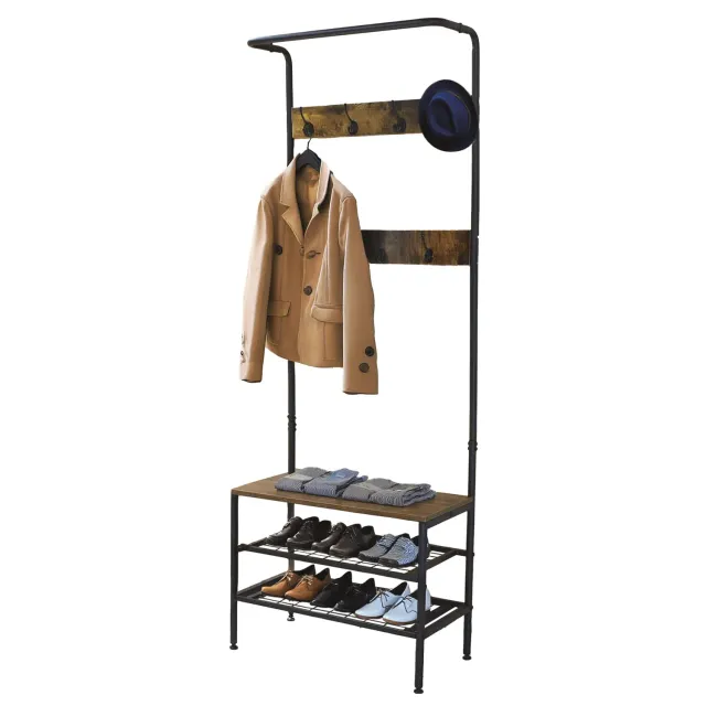 Amig Lukien appendiabiti con scarpiera 183 cm nero marrone
