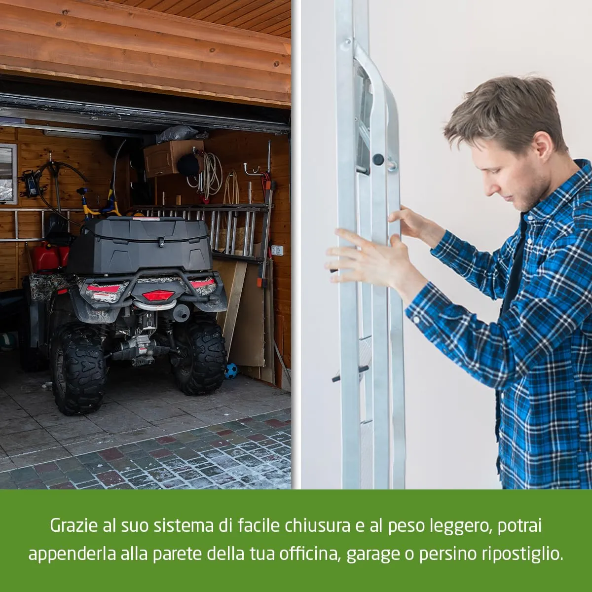 Amig scaletta pieghevole 6 gradini alluminio 150 kg