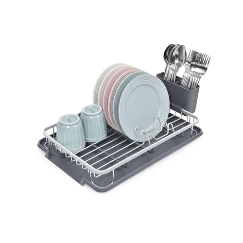 Amig Ezzik scolapiatti alluminio grigio 8 piatti 41 cm