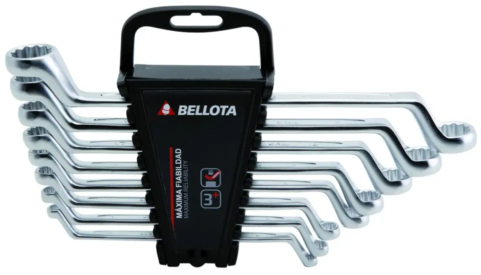 Bellota Set 8 Chiavi ad Anello Piegate Clip Cromo Vanadio
