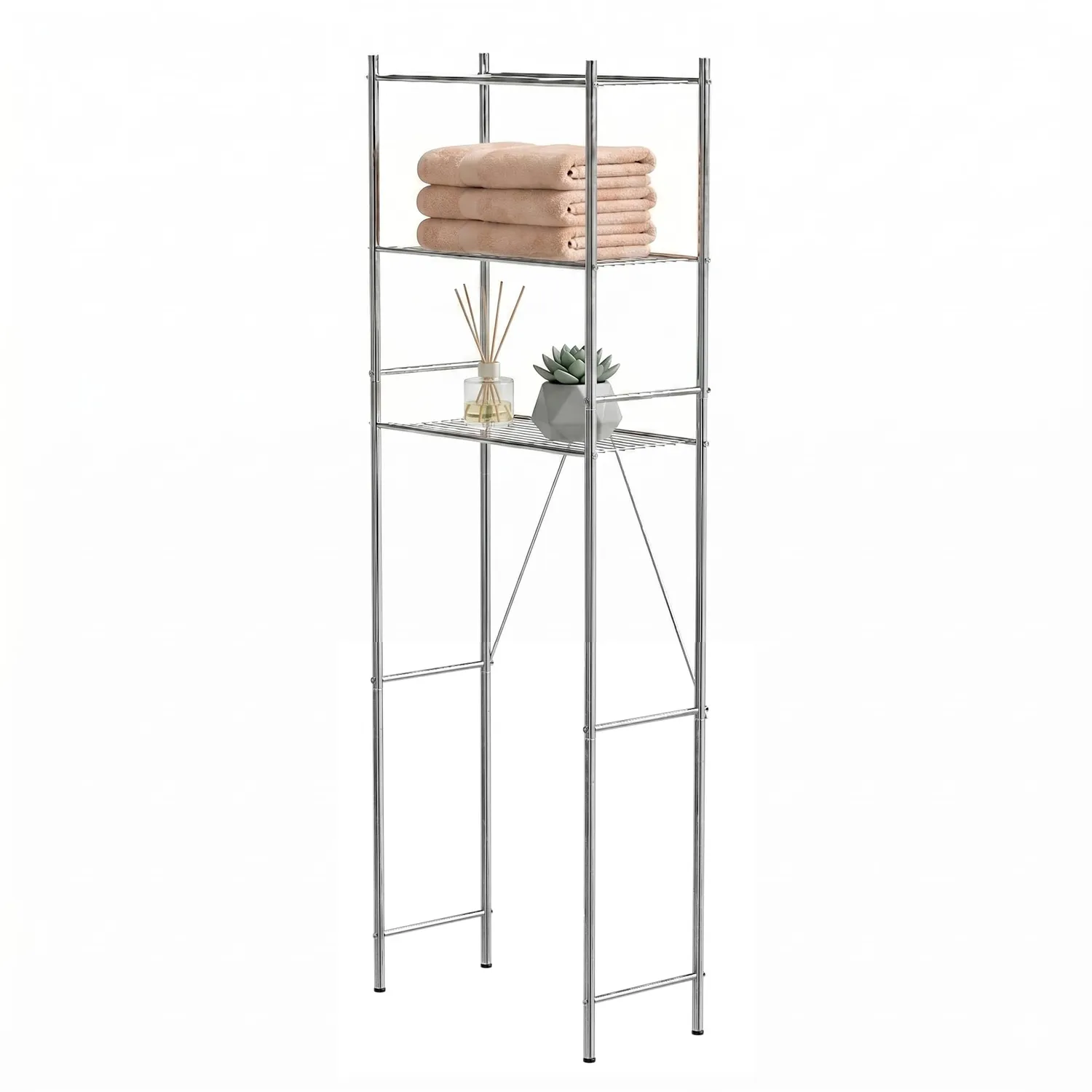 Amig Brisa Scaffale Bagno Acciaio 6 Ripiani Argento