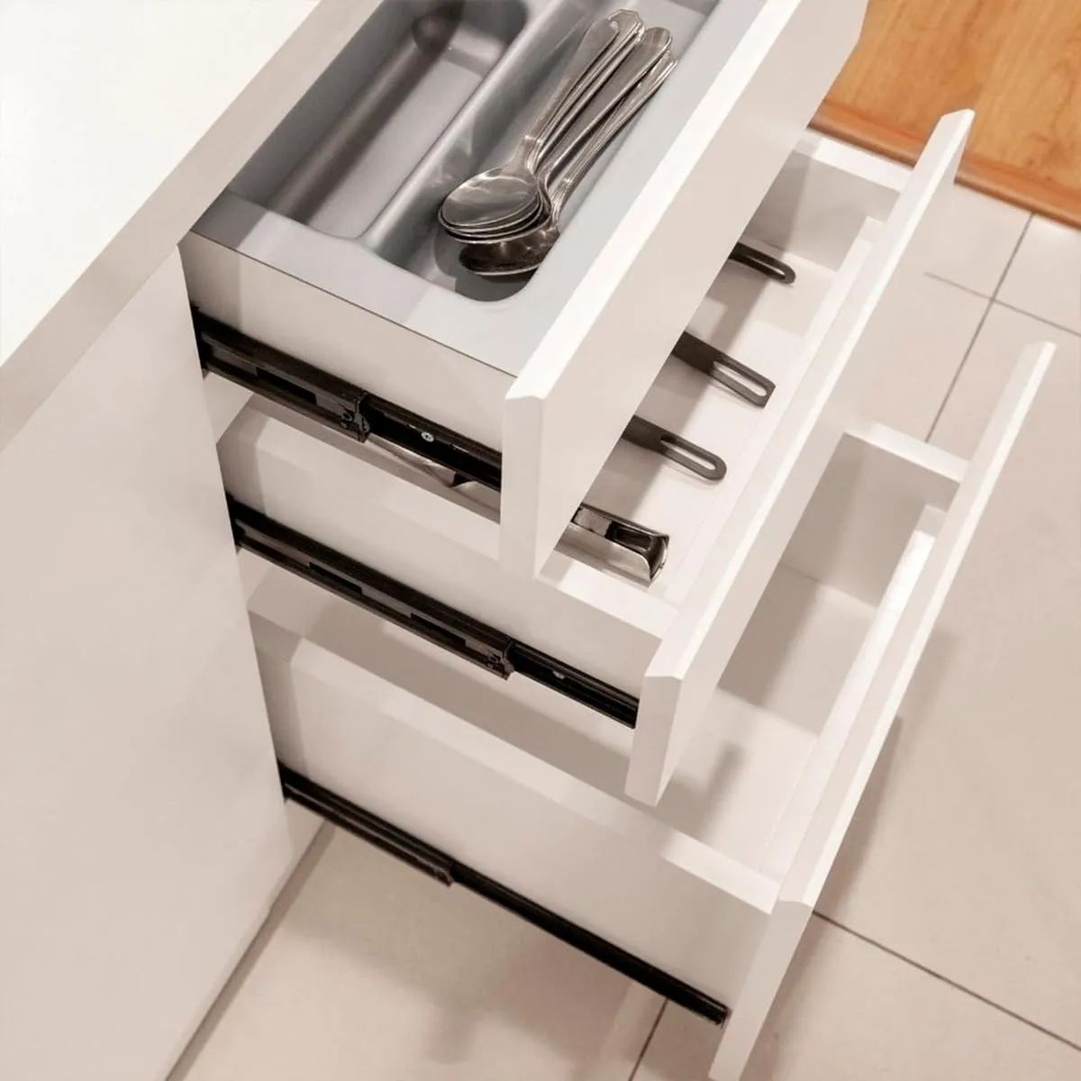 Amig Mod.30 Guide Cassetti 86x500 mm 2 Pezzi Bianche