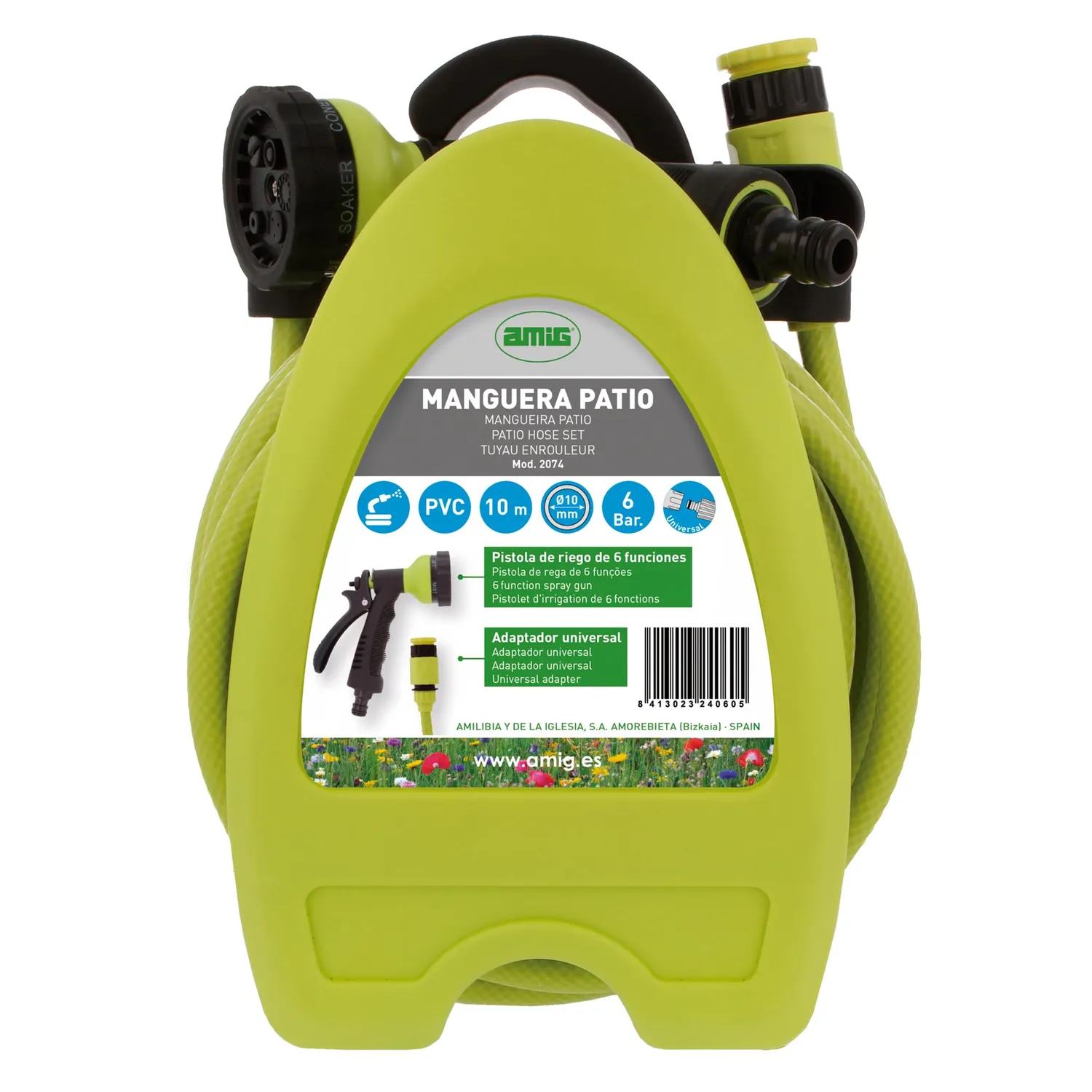 Amig tubo da giardino 25 m Ø19 mm giallo flessibile