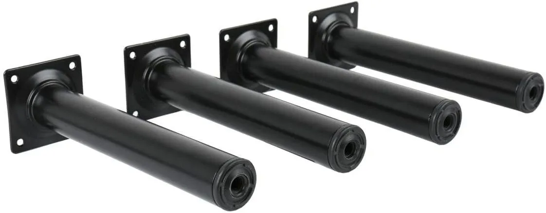 Amig gamba rotonda nera 30x200 mm per mobili acciaio