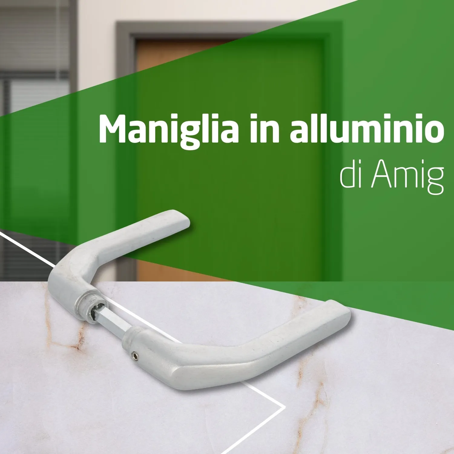 Amig 2113 maniglia porte interne alluminio 130x61 mm