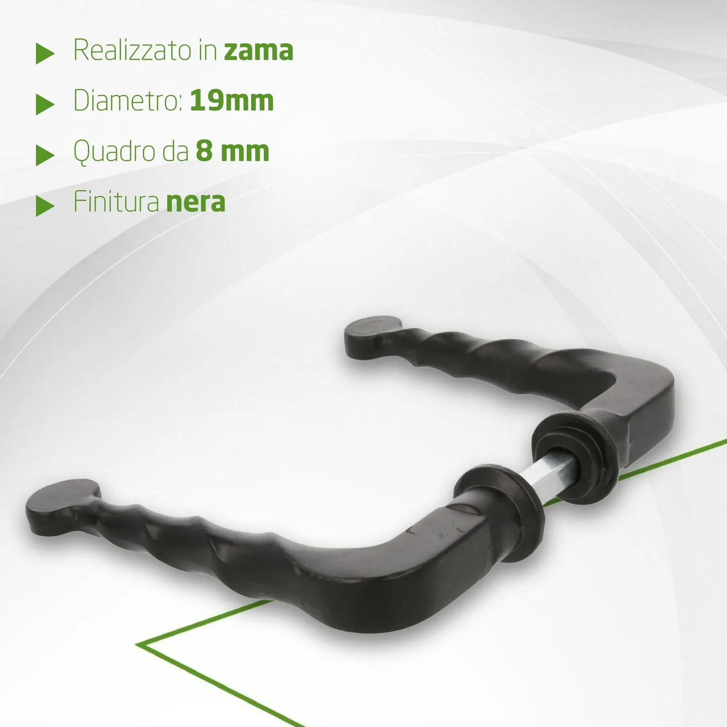 Amig 101SP maniglie cancello nere 2 pezzi rustiche