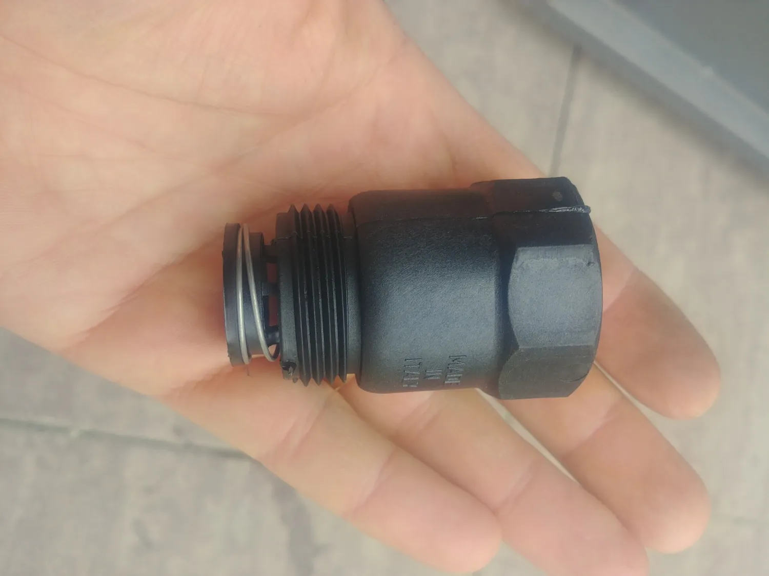 Ribimex PRVF35 valvola di fondo 1" plastica nera