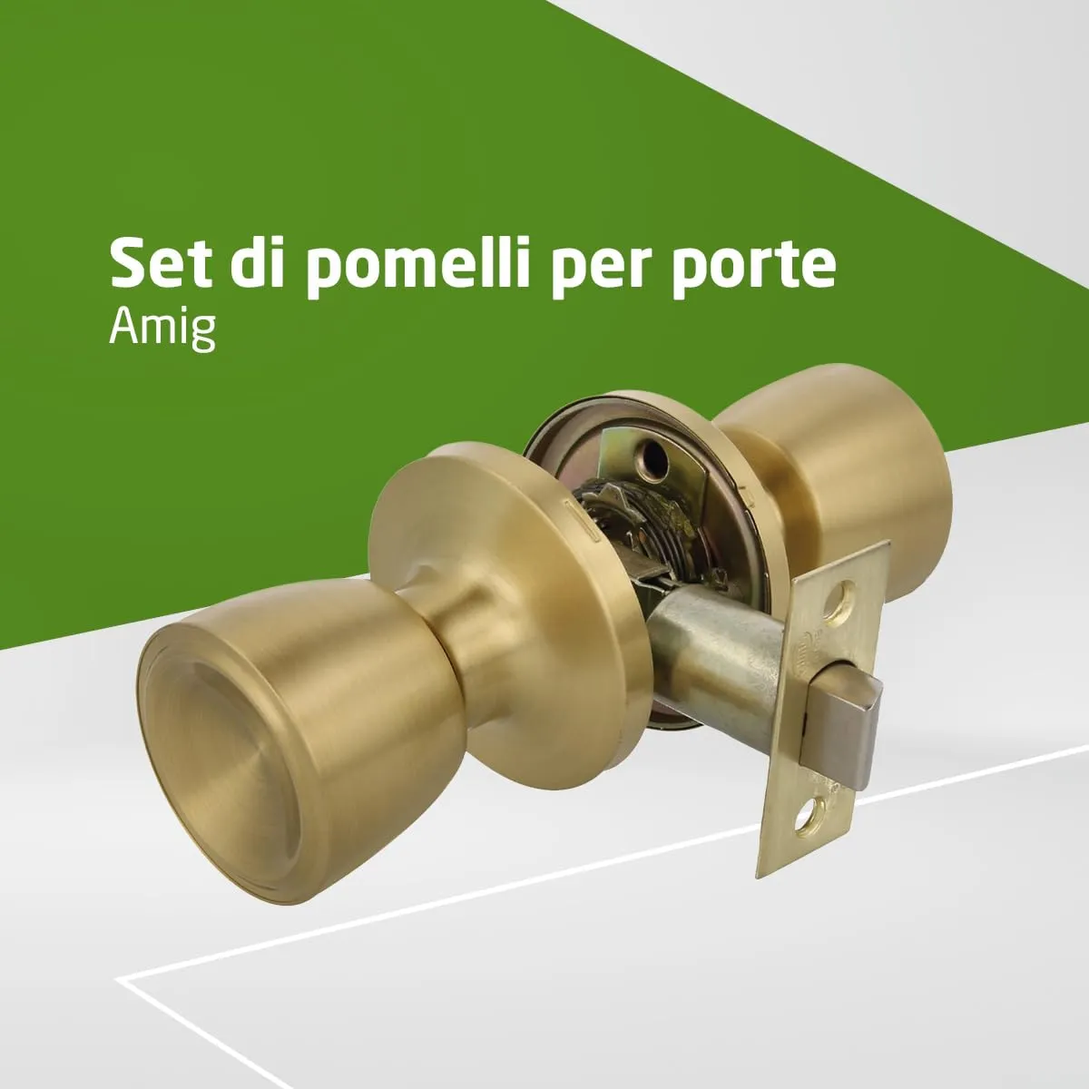 Amig 601 pomolo porta interna 60-70 mm ottone opaco