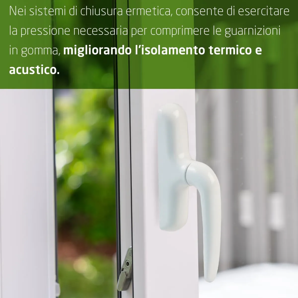Amig maniglia finestra battente bianca 180 mm