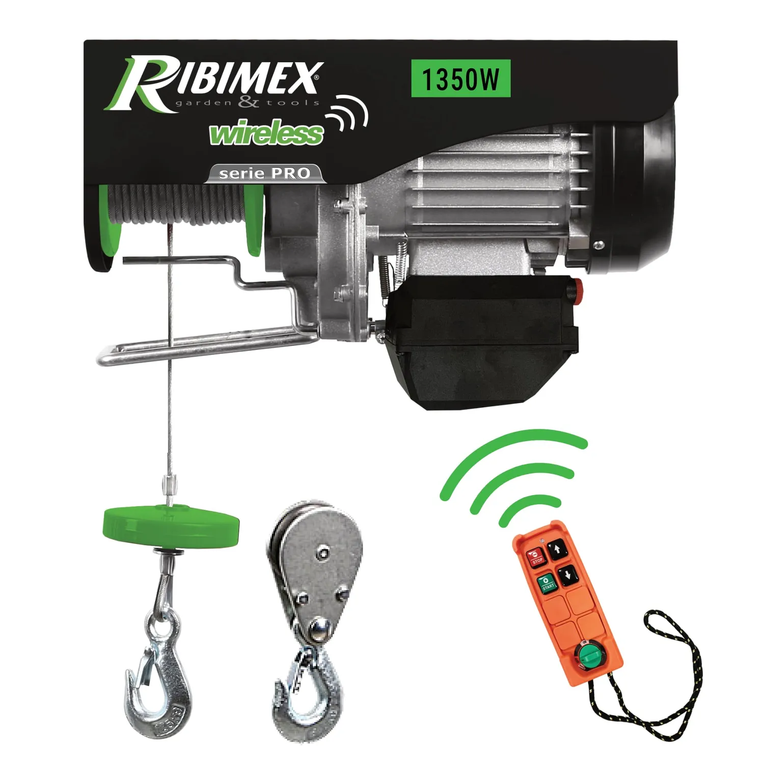Ribimex PE125/250C/1 paranco elettrico 125/250 kg cavo 18 m