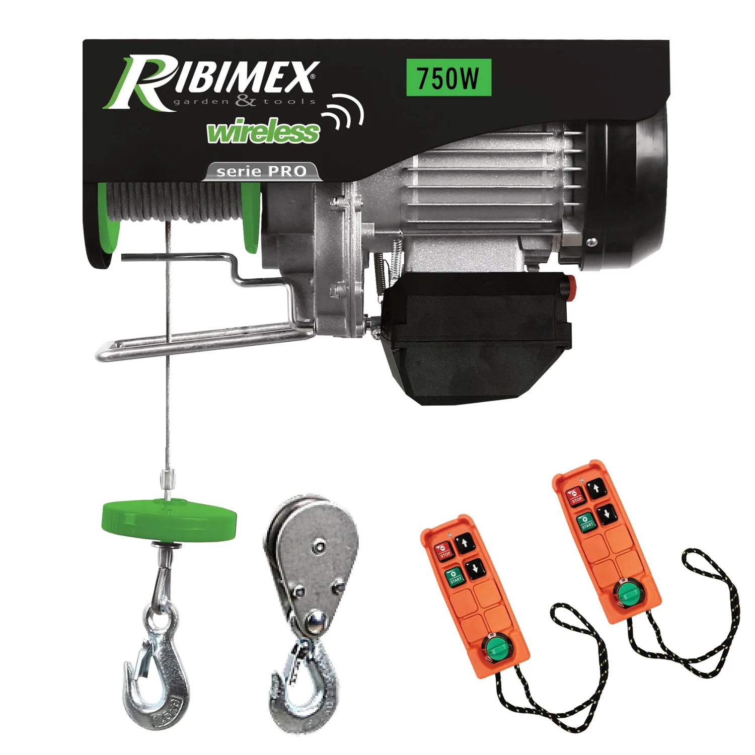Ribimex PE125/250C/1 paranco elettrico 125/250 kg cavo 18 m