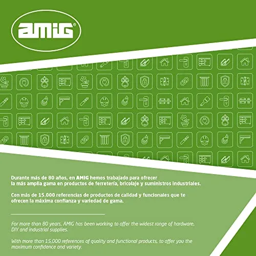 Amig 1309 Ruota Girevole con Freno Ø25 mm 40 kg Grigia