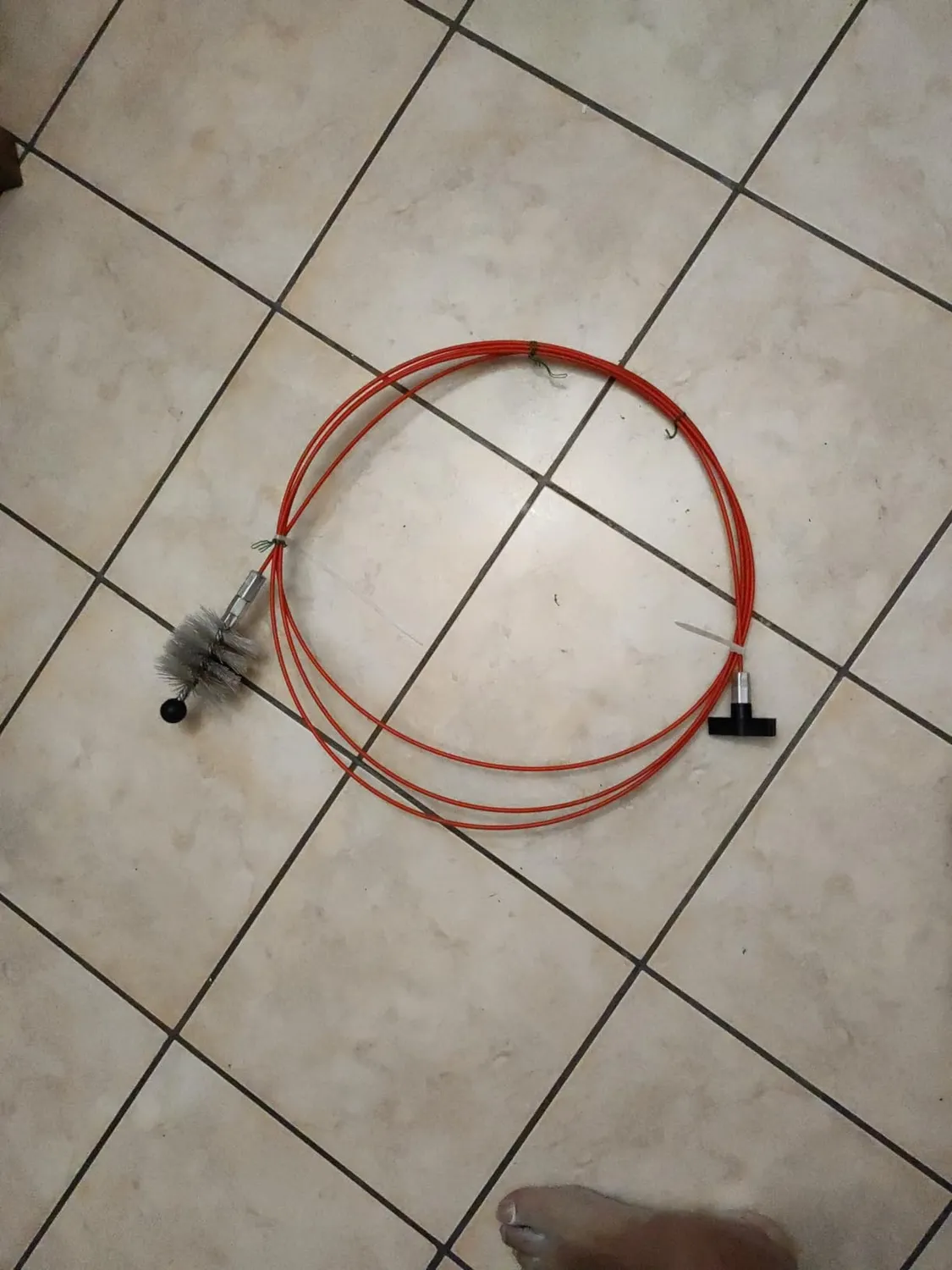 Ribimex PRFU8050 kit pulizia canna fumaria 5 m scovolo 80 mm nylon