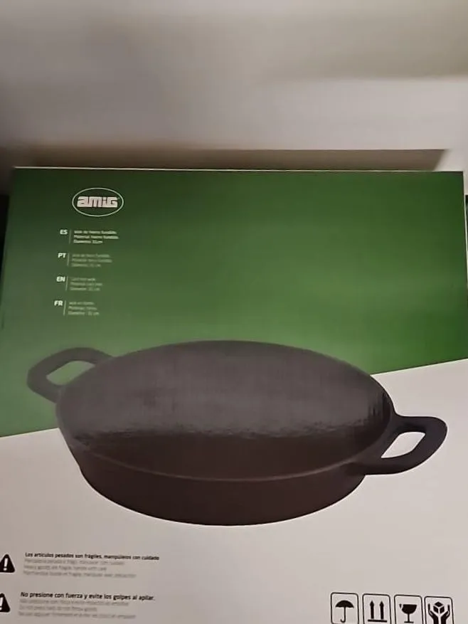 Amig AM38 wok in ghisa Ø 31 cm per barbecue