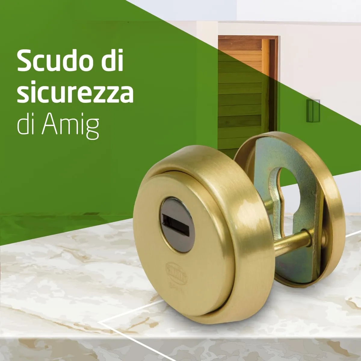 Amig Defender 31 scudo ottone oro cilindro europeo