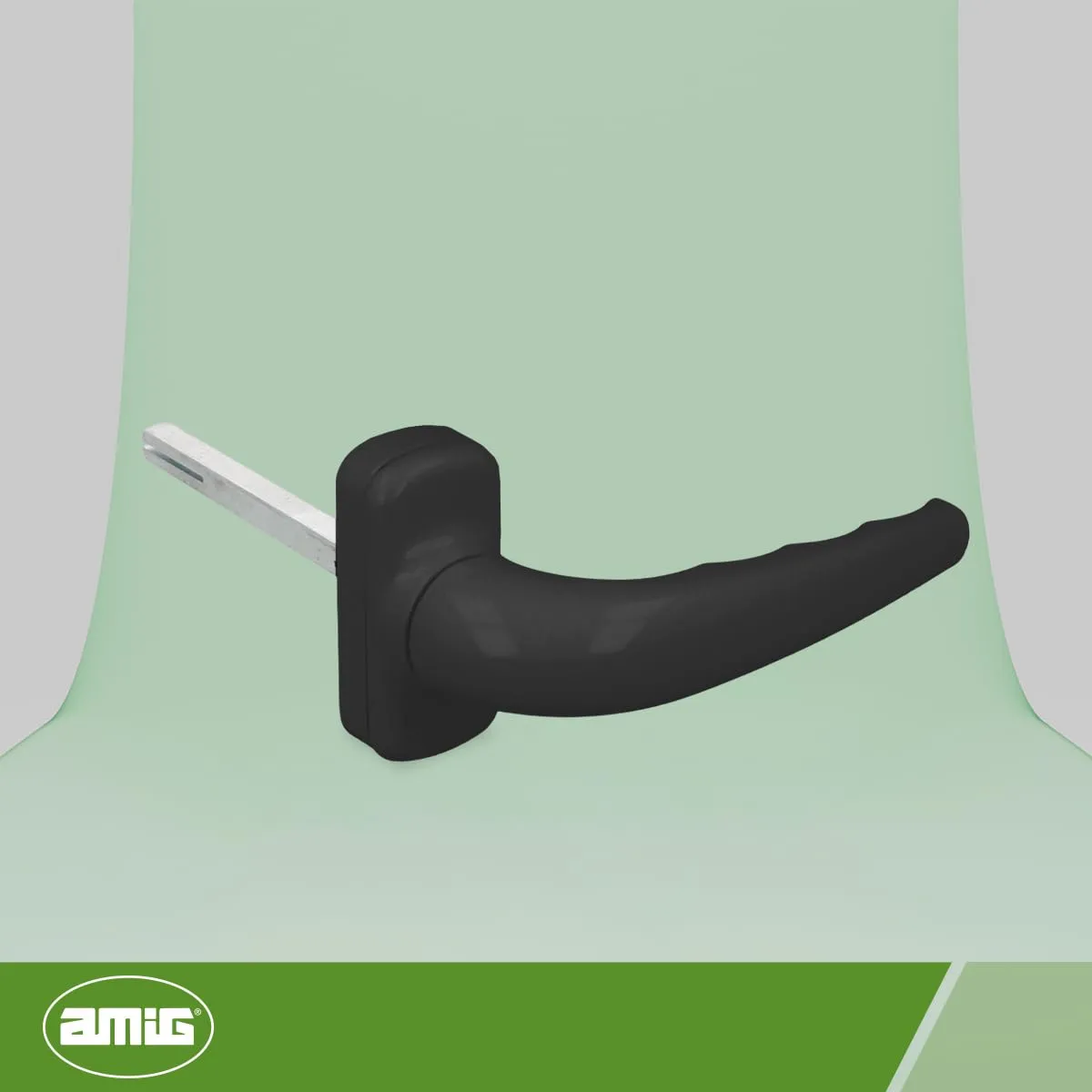 Amig Sendoa maniglia rosetta alluminio nero 125 mm