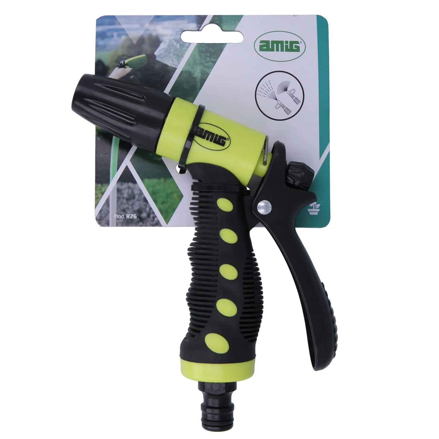 Amig pistola irrigazione 150 mm verde-nero regolabile