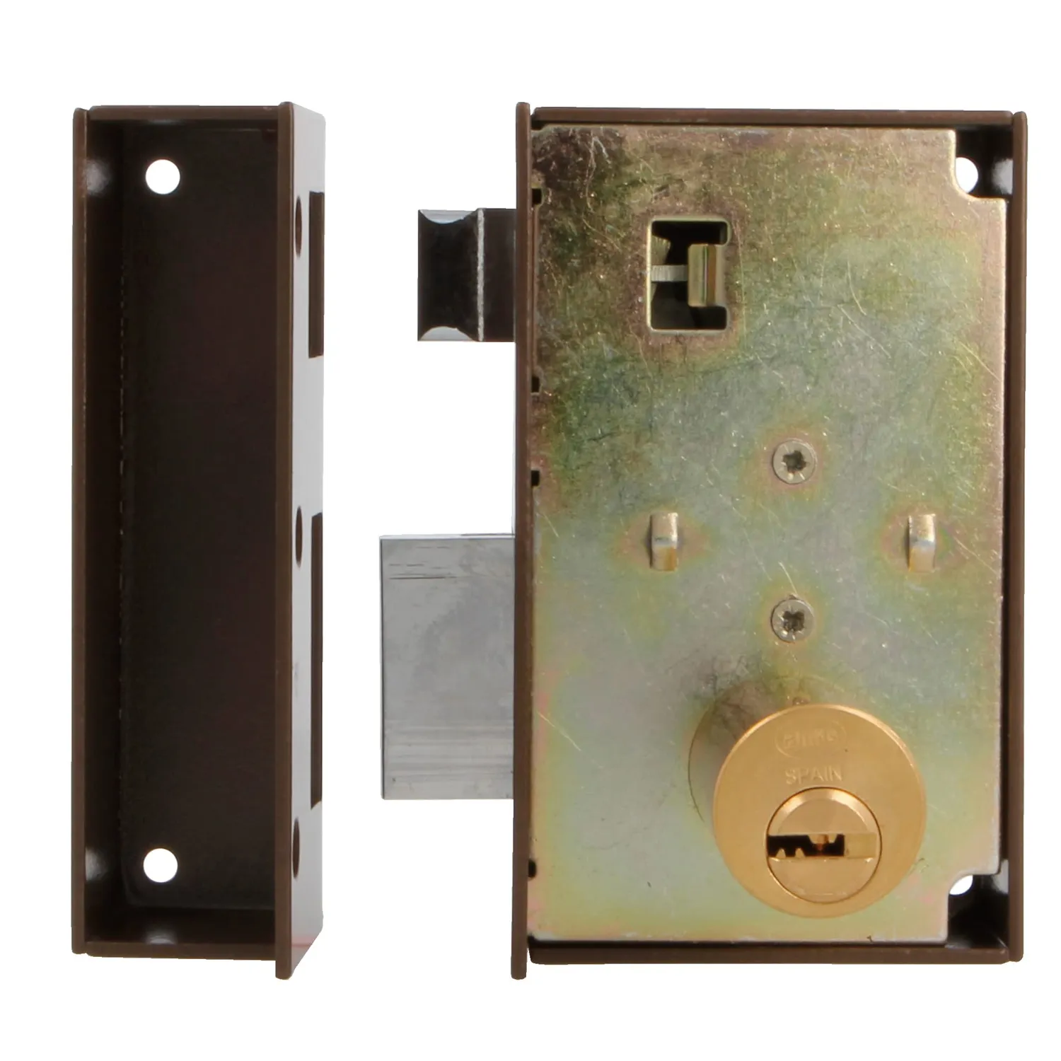 Amig 75 Serratura Sovrapposizione 67x112 mm Marrone