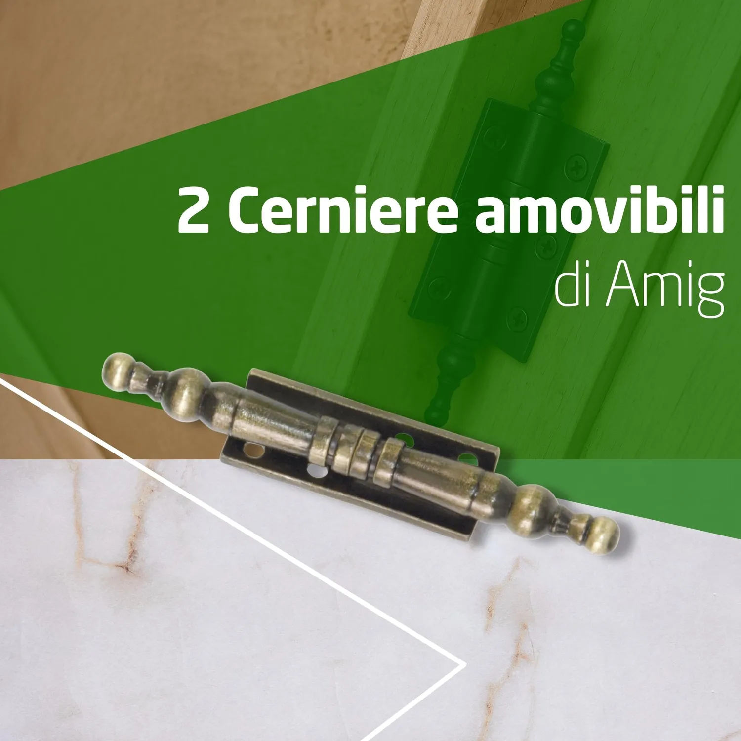 Amig cerniera decorativa 100x10 mm pelle