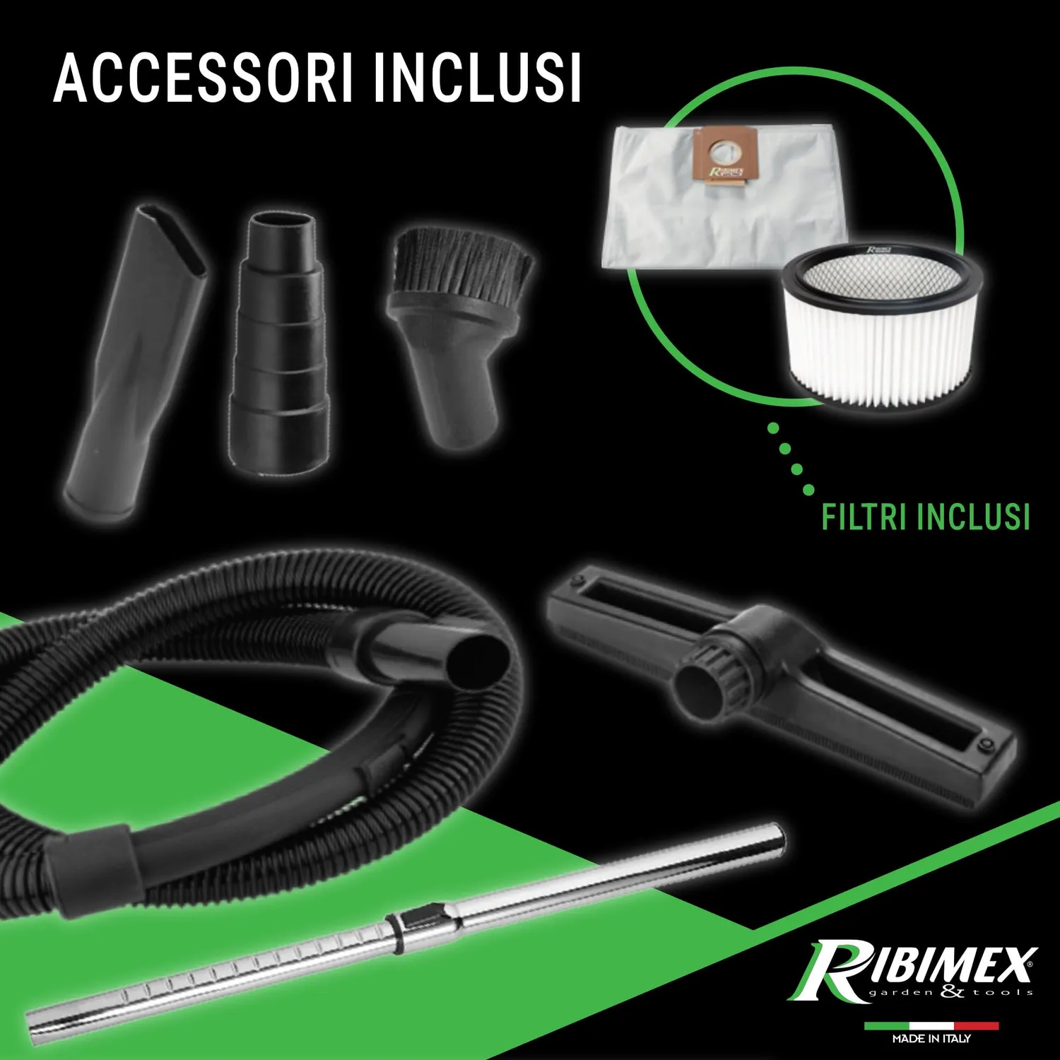 Ribimex Aspirix Pro PRASP20M aspiratore solidi liquidi 20L classe M