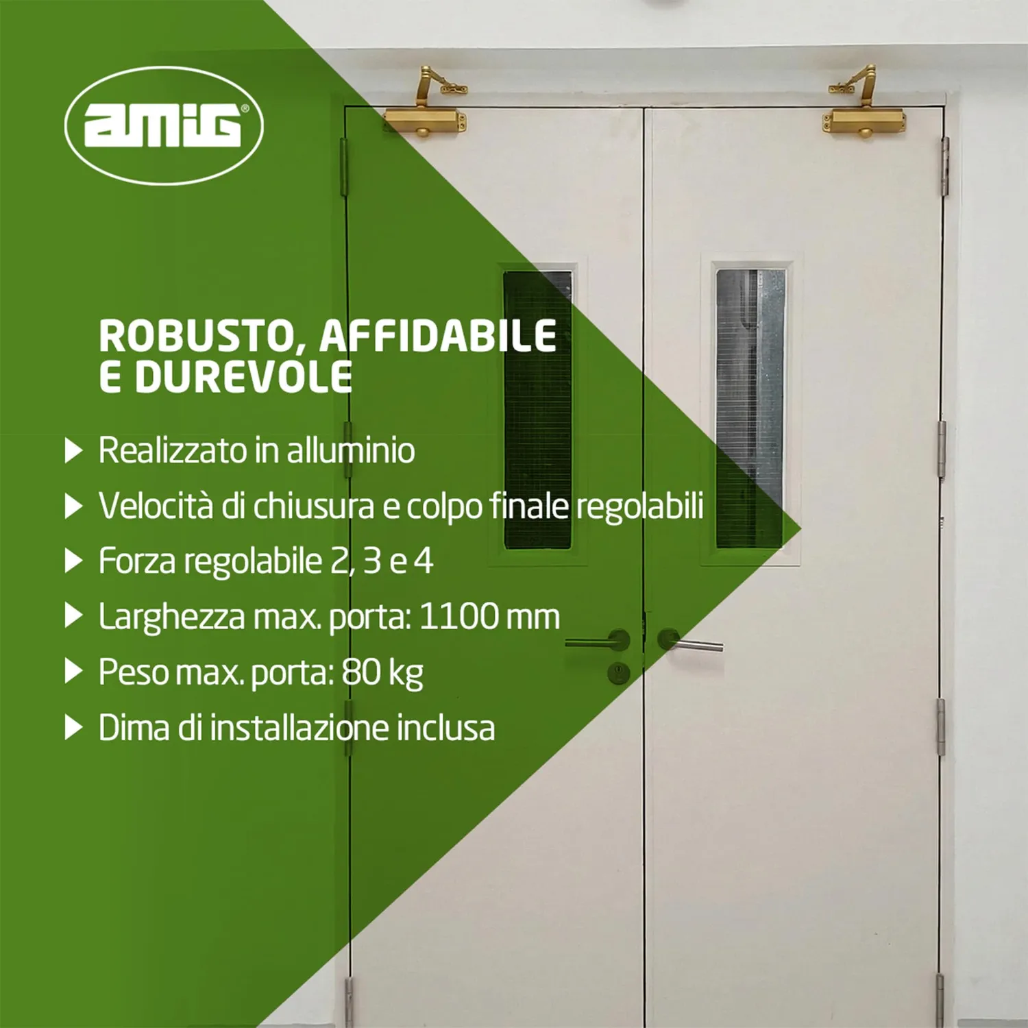 Amig chiudiporta automatico 40 kg oro opaco