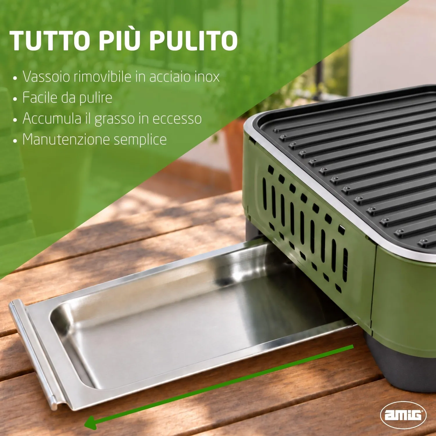 Amig BBQ01 fornello grill portatile 1,8 kW alluminio