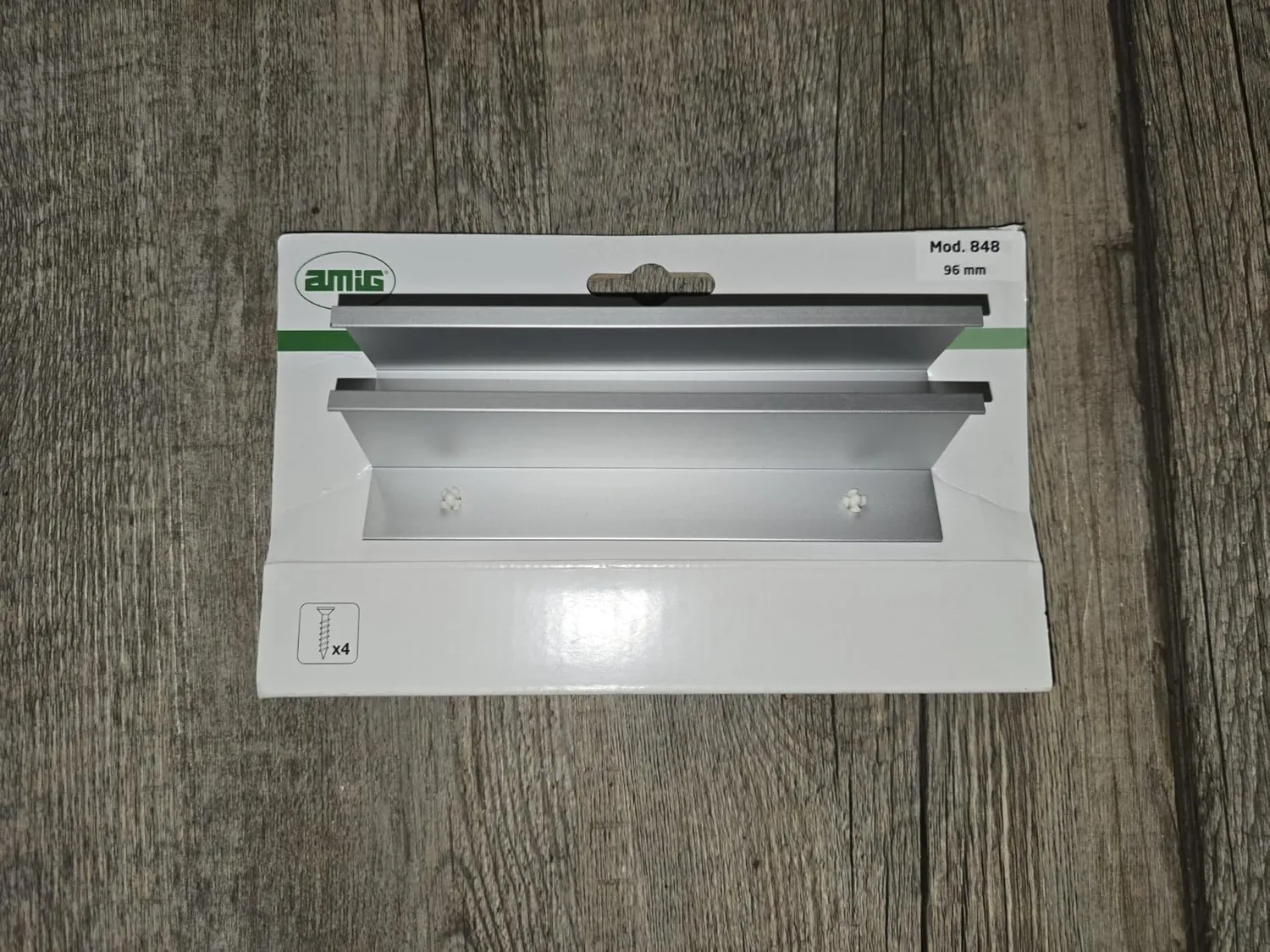 Amig 848 maniglie per mobili 160 mm argento 2 pz alluminio