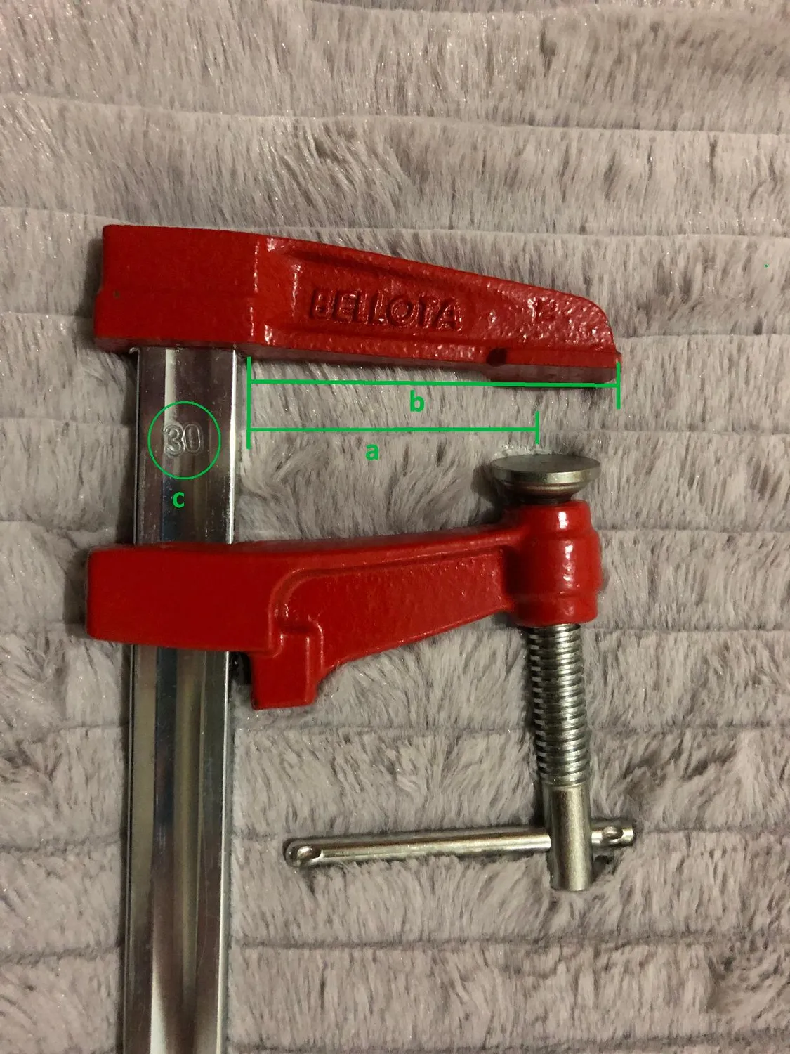 Bellota strettoio legno 300 mm manico a croce
