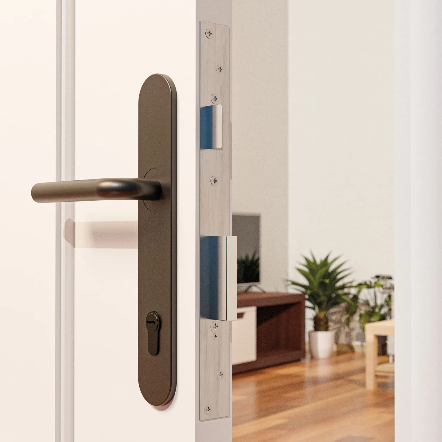 Amig Set Maniglie Placca 245x45 mm con Bocchetta