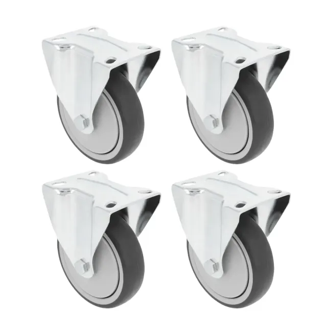 Amig Set 4 Ruote Fisse Ø100 mm 110 Kg Grigie
