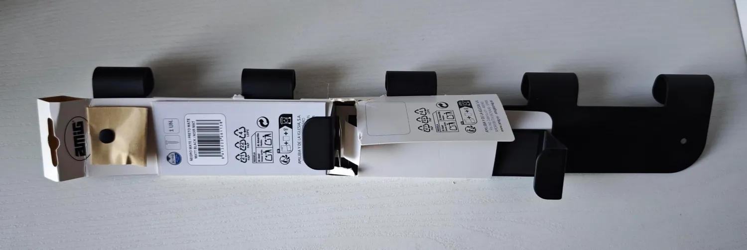 Amig CP42 Appendino Porta Nero Opaco Acciaio 435 mm