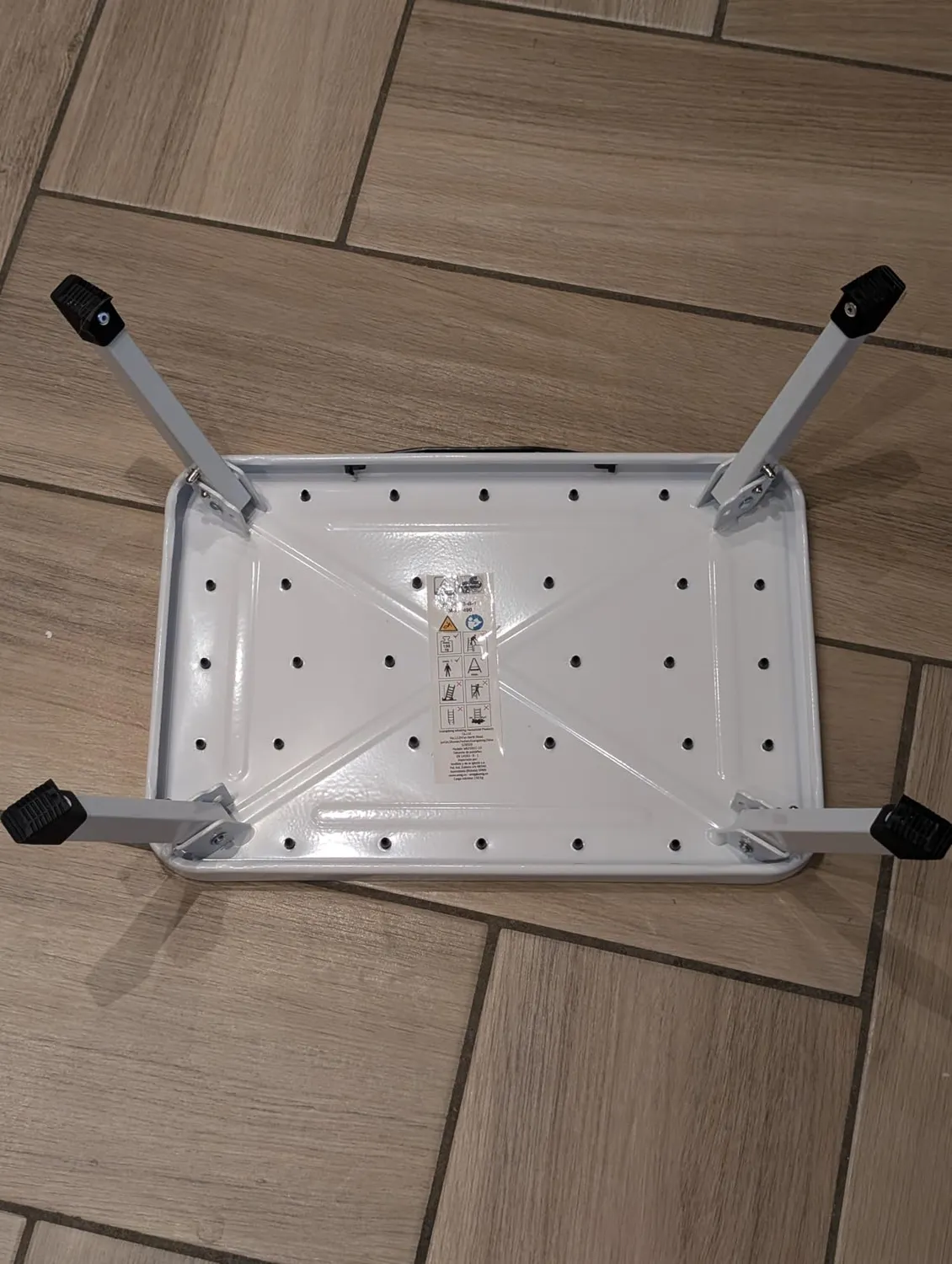 Amig sgabello pieghevole 1 gradino bianco 150 kg