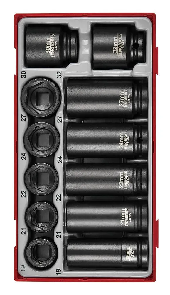 TengTools TT1 Set bussole a impatto 1/2" 14 pezzi Cr-Mo
