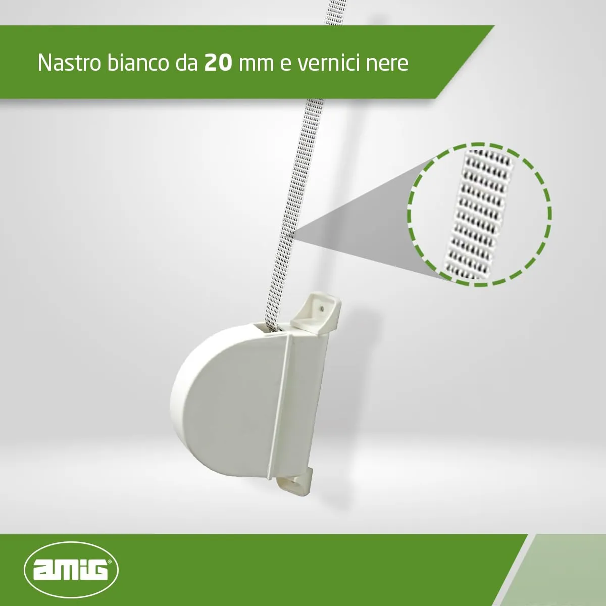 Amig Avvolgitore Tapparella Esterno Bianco Nastro 14 mm