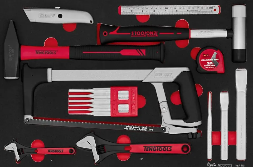 TengTools Set Utensili FOAM4X4 17 Pezzi Vassoio
