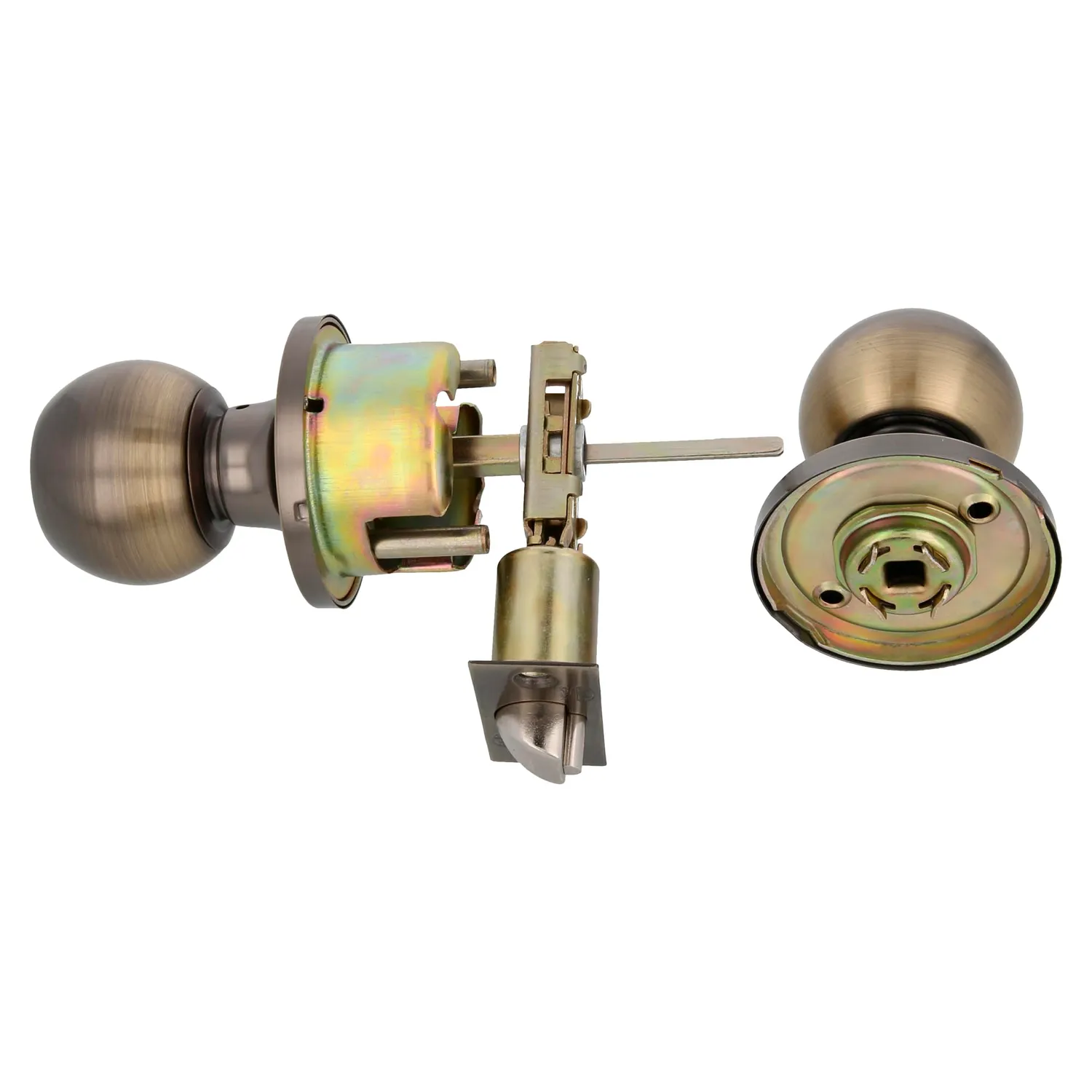 Amig 610 12554 pomello porta con chiave ottone cuoio
