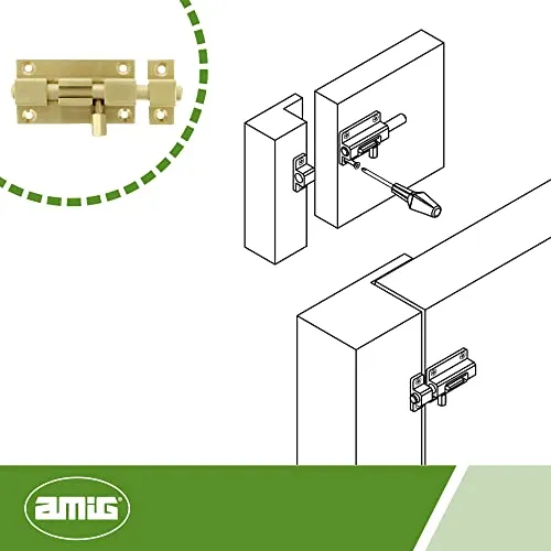 Amig 700 chiavistello ottone 40x37 mm compatto