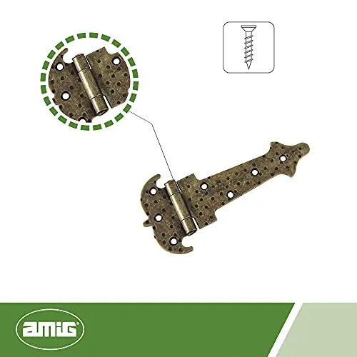 Amig 554-150 cerniera rinforzata 150 mm cuoio rustica