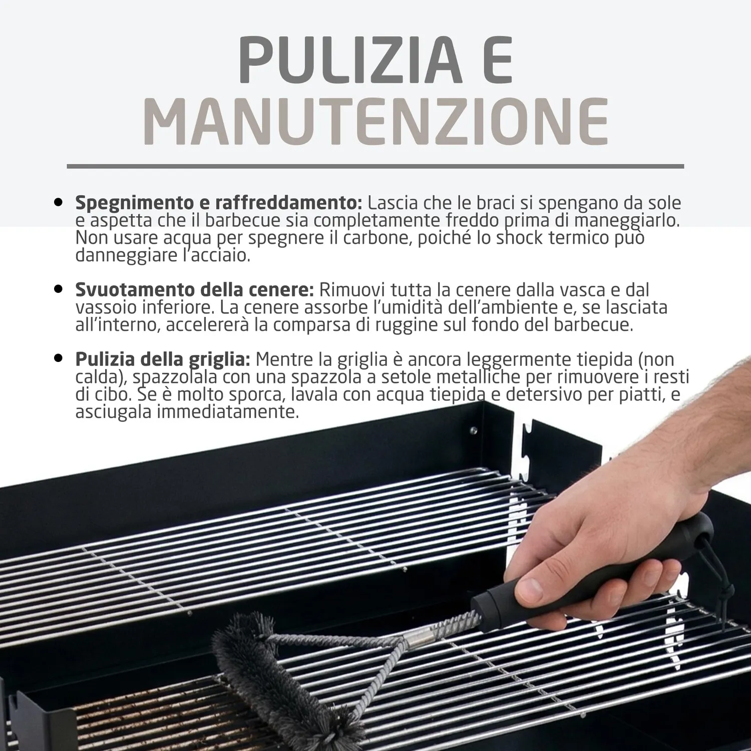 Amig Draken Barbecue a Carbone 94x51x93 cm Nero