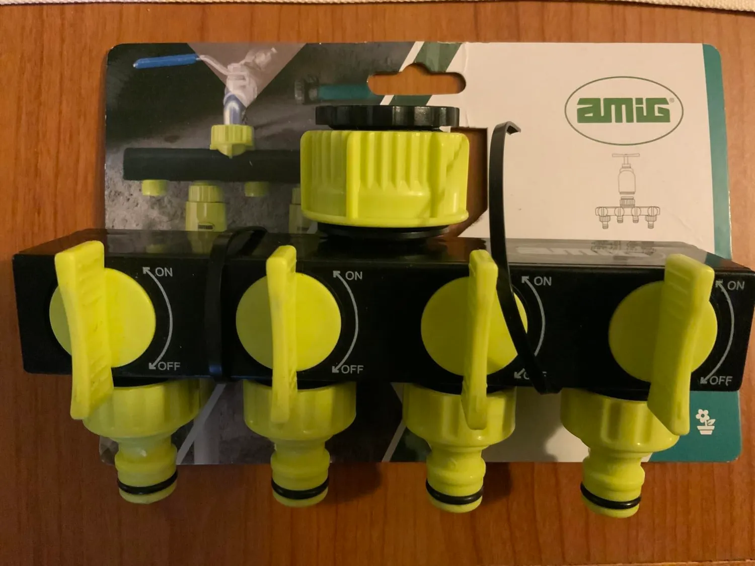 Amig Sdoppiatore Rubinetto 4 Vie 1"-3/4" Verde Pistacchio
