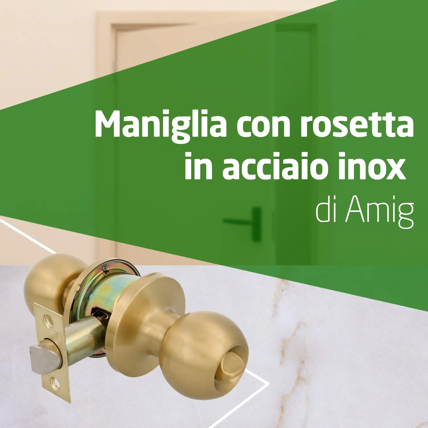Amig Pomolo 60/70 mm dorato opaco per porta interna privacy